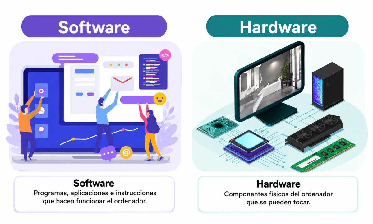 Diferencias entre hardware y software
