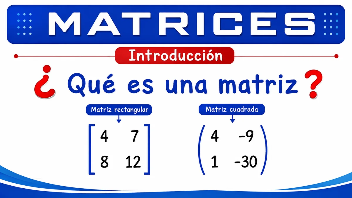 Qué es una matriz y ejemplos explicados paso a paso