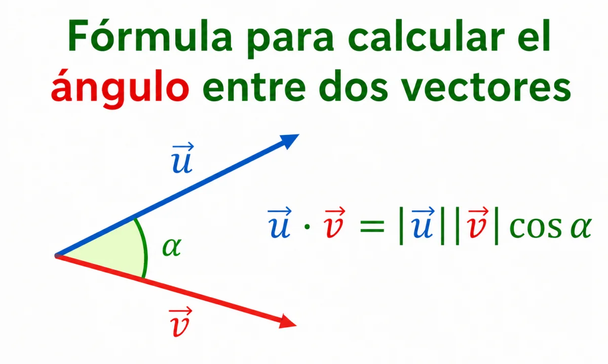 Ángulo entre dos vectores: fórmula, cálculo y ejercicios resueltos