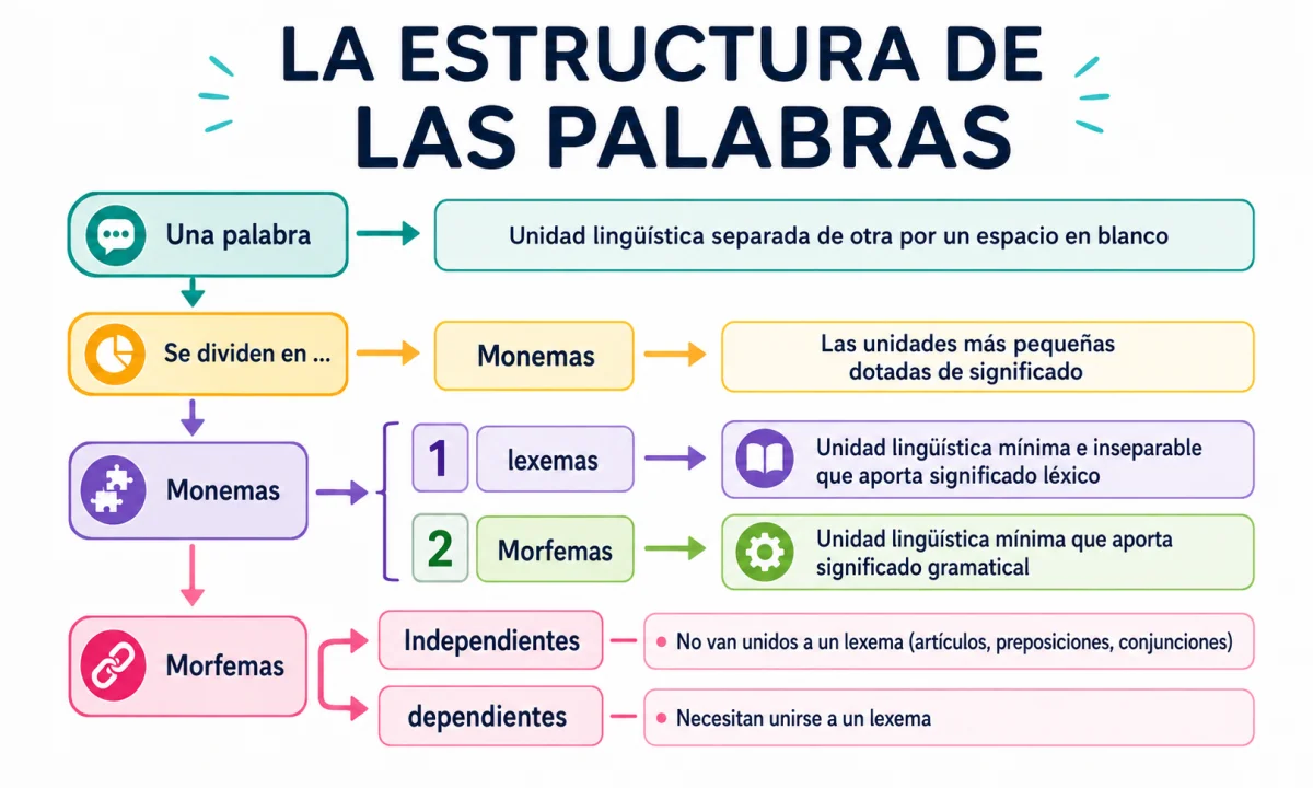 Partes de las palabras derivadas: lexemas y morfemas