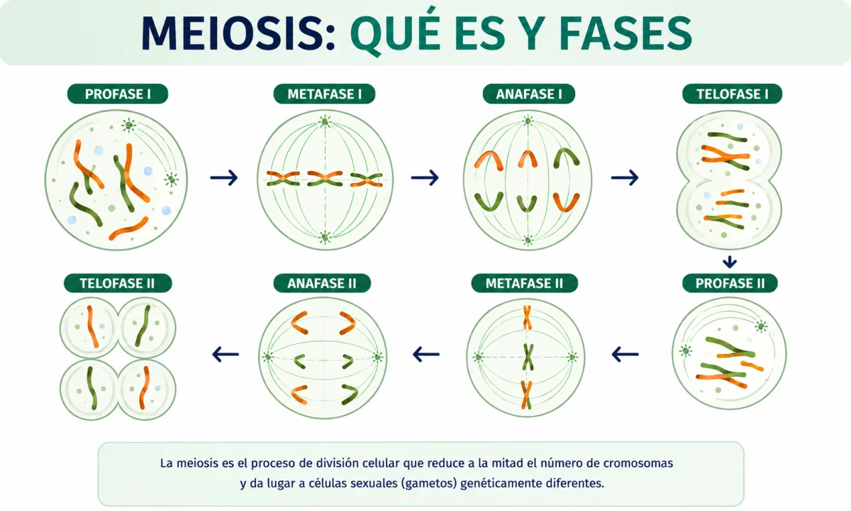 Qué es la meiosis y cuáles son sus fases