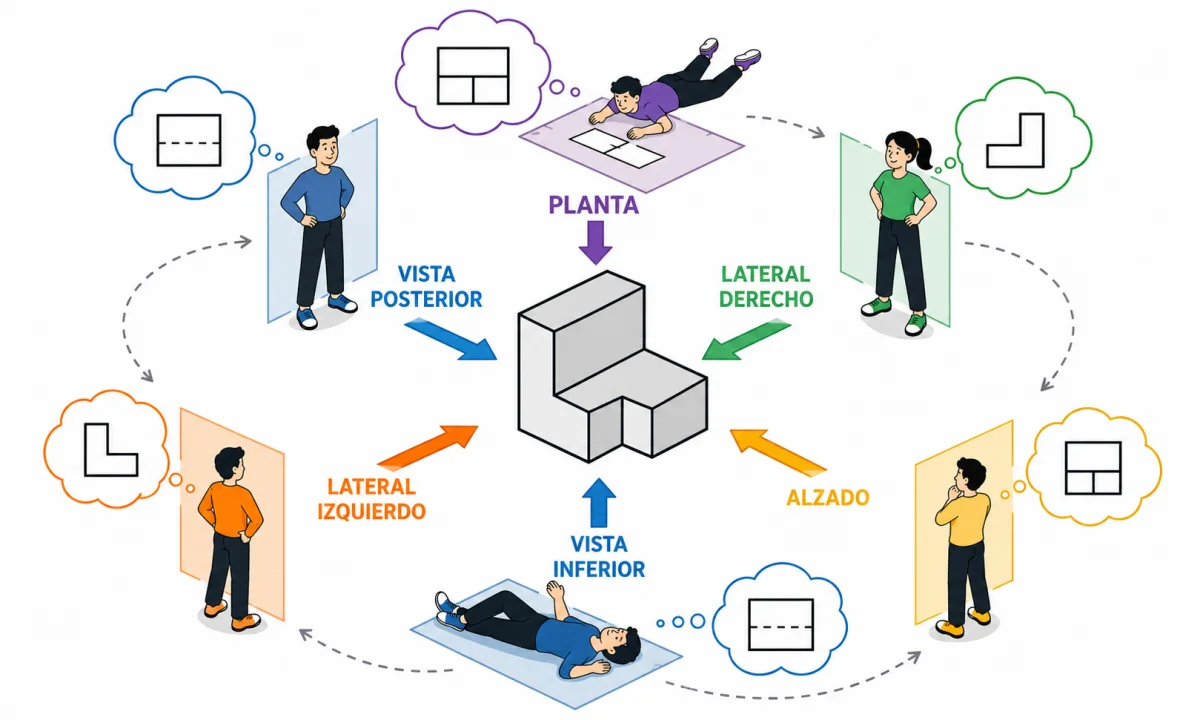 Tipos de vistas en dibujo técnico