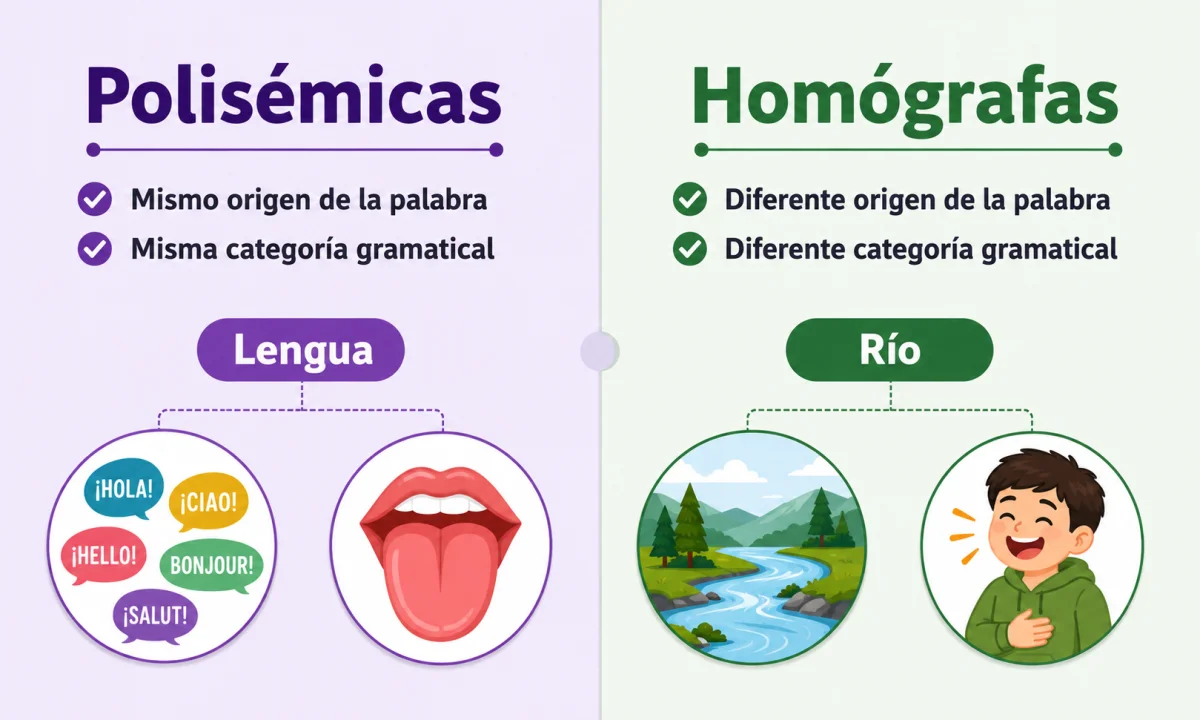 Diferencia entre polisemia y homonimia: cómo distinguirlas
