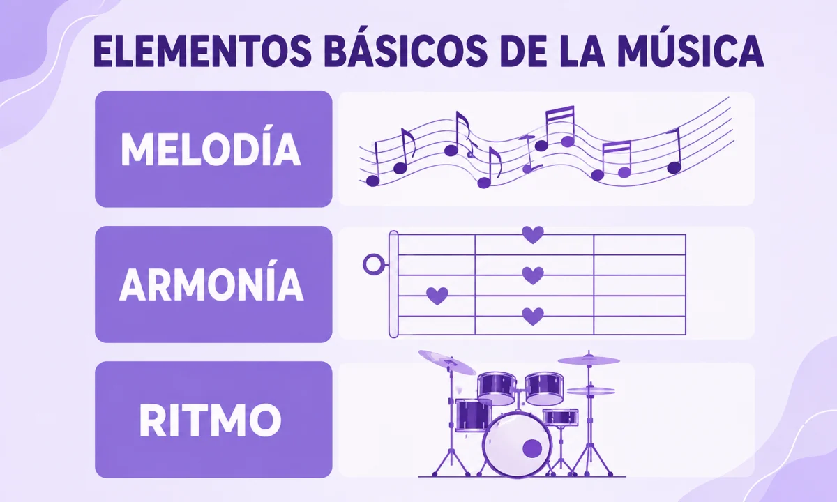 Principales elementos de la música: melodía, armonía, ritmo y otros conceptos