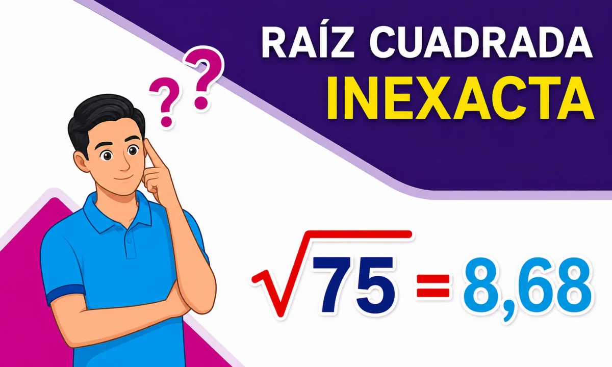 Raíz cuadrada inexacta o entera: cómo calcularla paso a paso