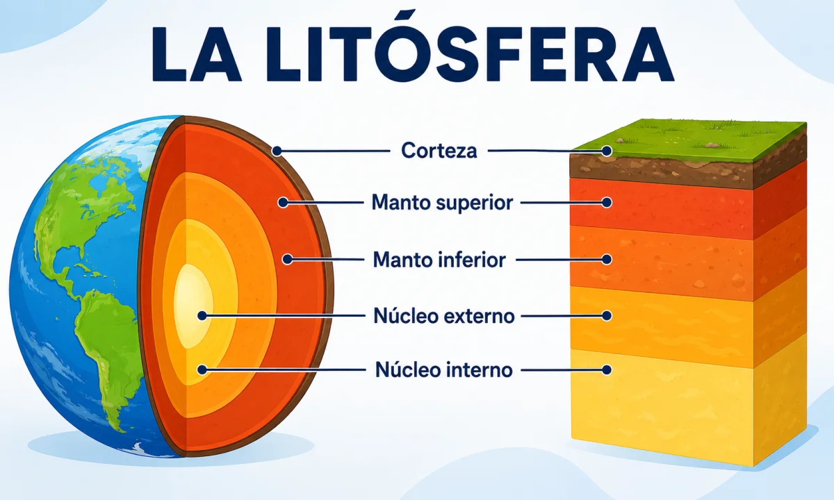 Litosfera: definición para niños y sus partes