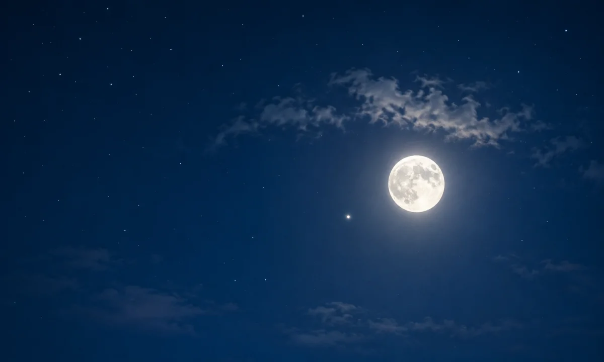 ¿Qué es el misterioso punto luminoso que aparece junto a la Luna?