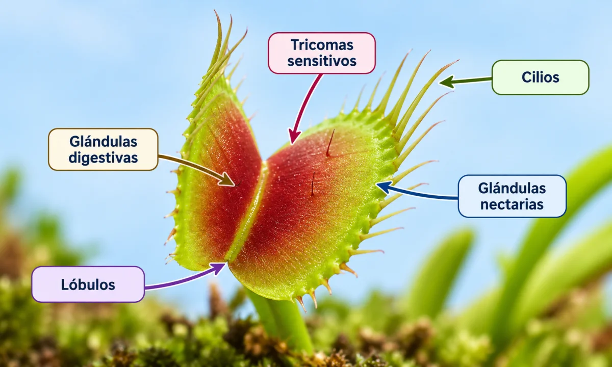 Las partes de una planta carnívora: tipos de trampas y funciones