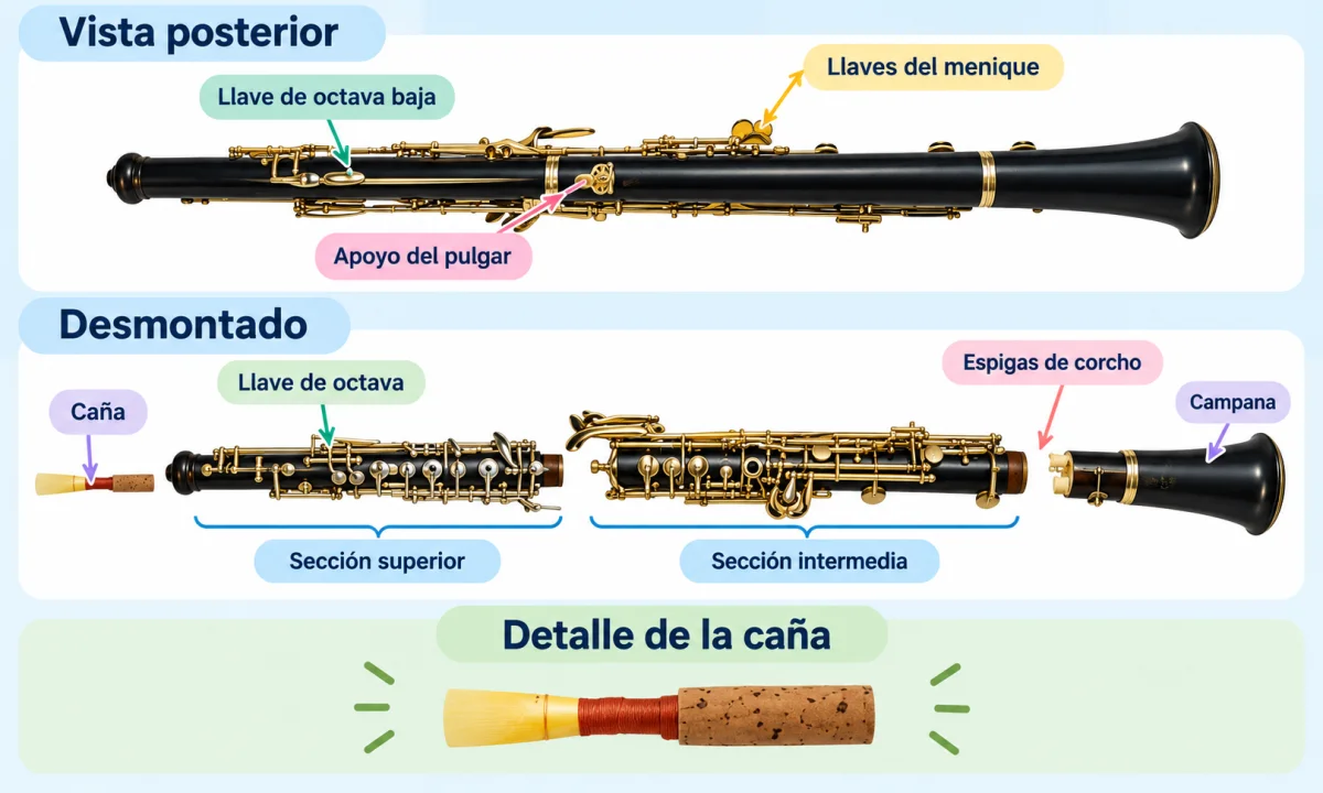 Partes del oboe y su historia