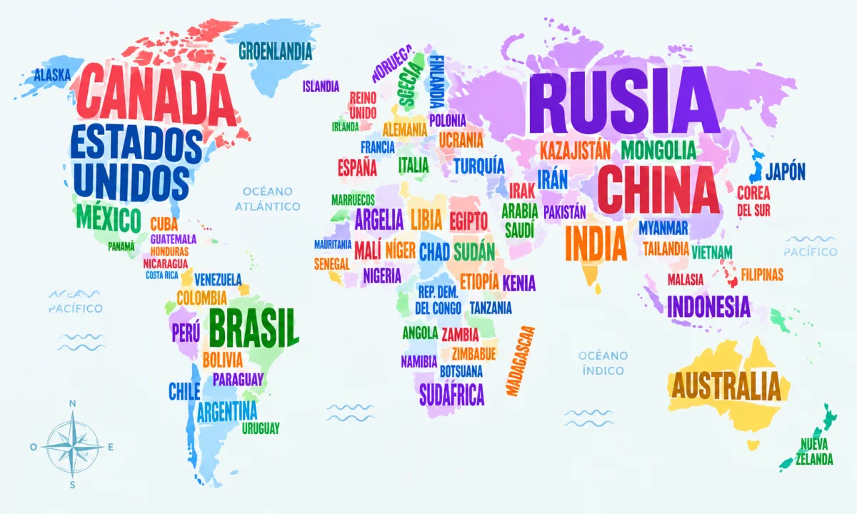 Países y capitales del mundo por continentes