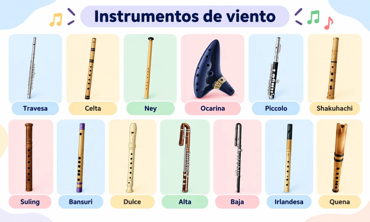 Tipos de flautas: principales clases, orígenes y características