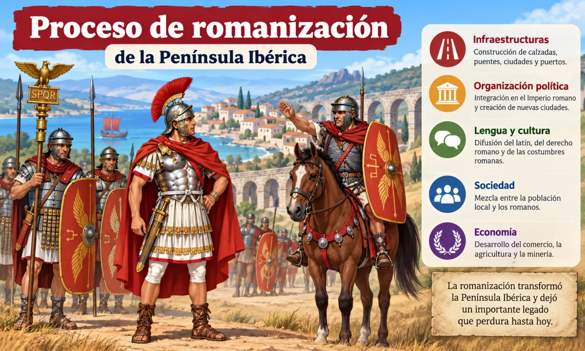 Proceso de romanización de la Península Ibérica: fases, causas y consecuencias