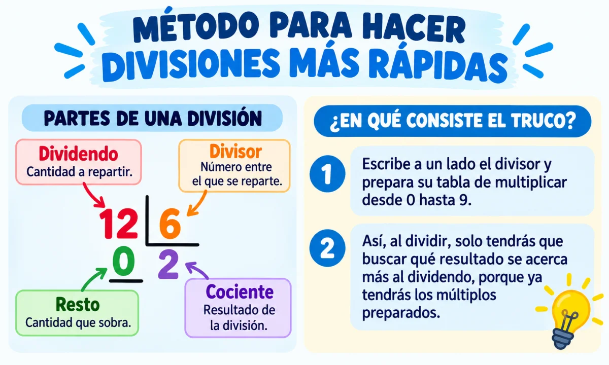Truco para hacer divisiones más rápido y sin equivocarse