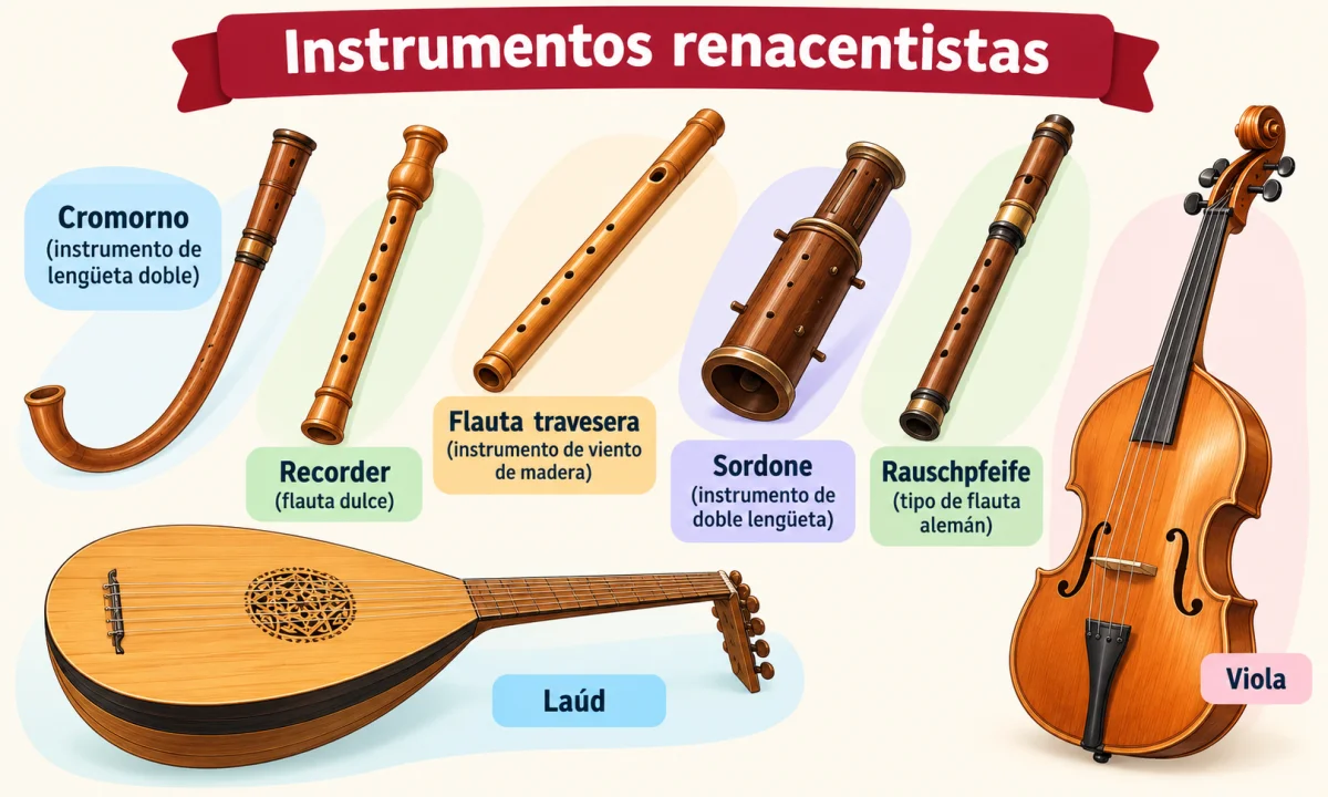 Instrumentos del Renacimiento: tipos y características principales