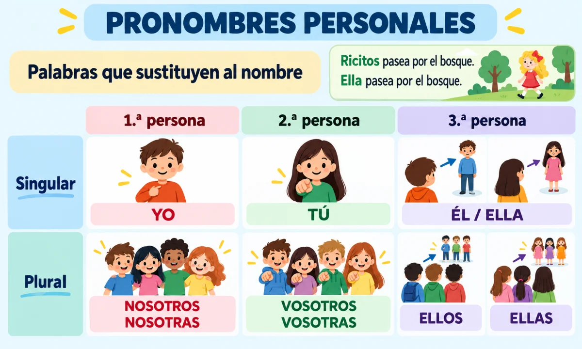 Los pronombres personales y sus funciones: tipos, ejemplos y ejercicios
