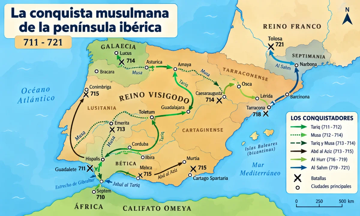 Invasión musulmana - Resumen fácil para estudiar