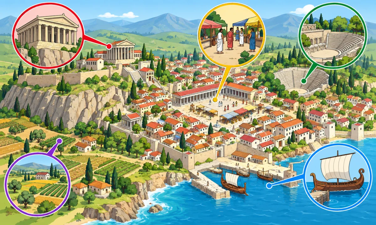 Antigua Grecia y sus ciudades: origen y organización de las polis