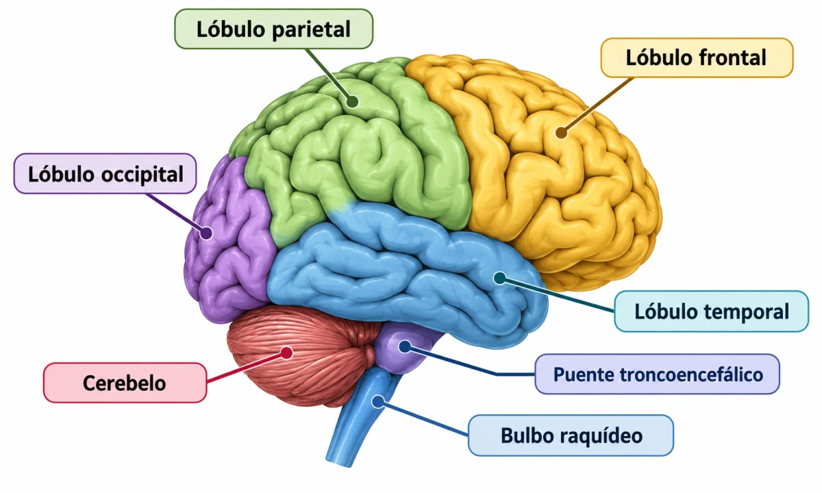 Las partes del cerebro humano y sus funciones principales