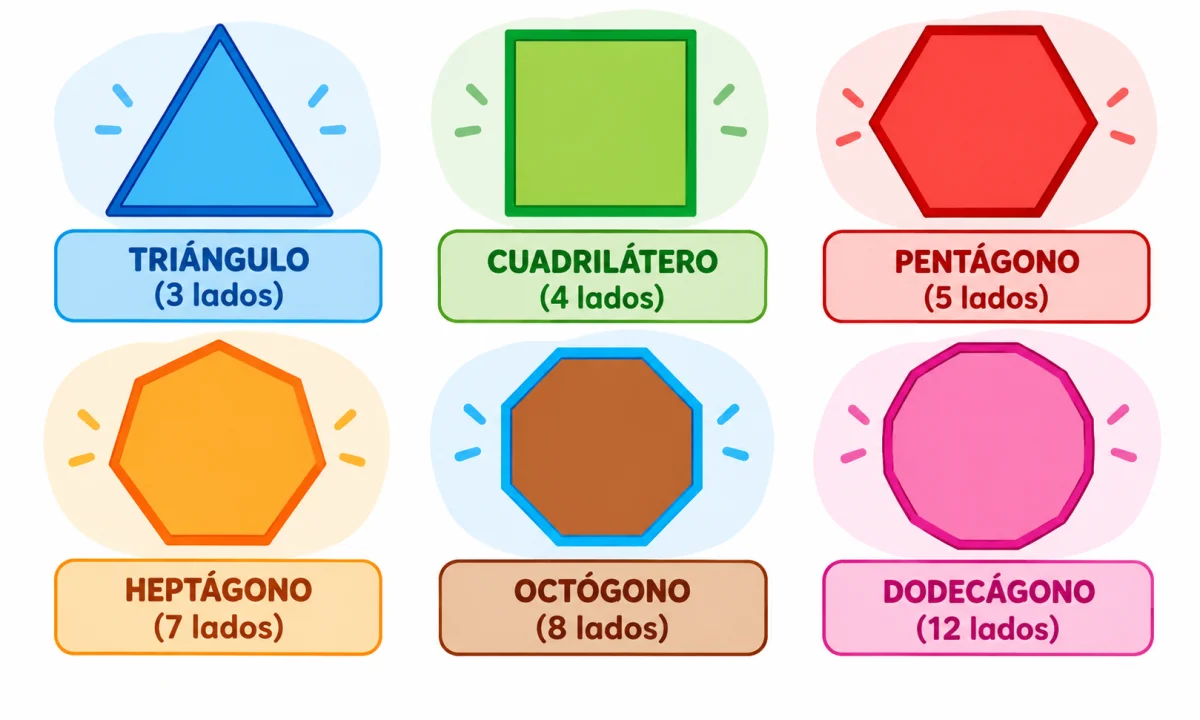 Tipos de polígonos para niños: clasificación y nombres