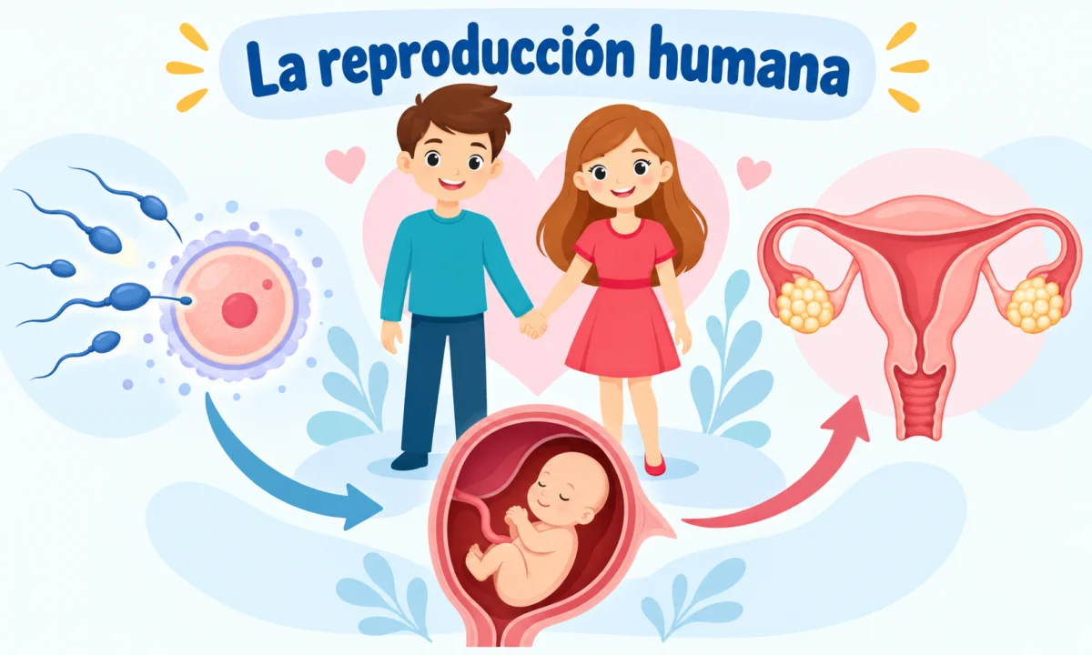 La reproducción humana: definición para niños y explicación paso a paso