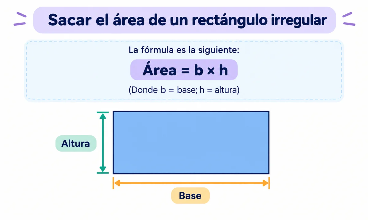 Cómo sacar el área de un rectángulo irregular: fórmula y ejemplos