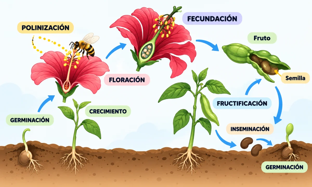 La reproducción de las plantas con flores