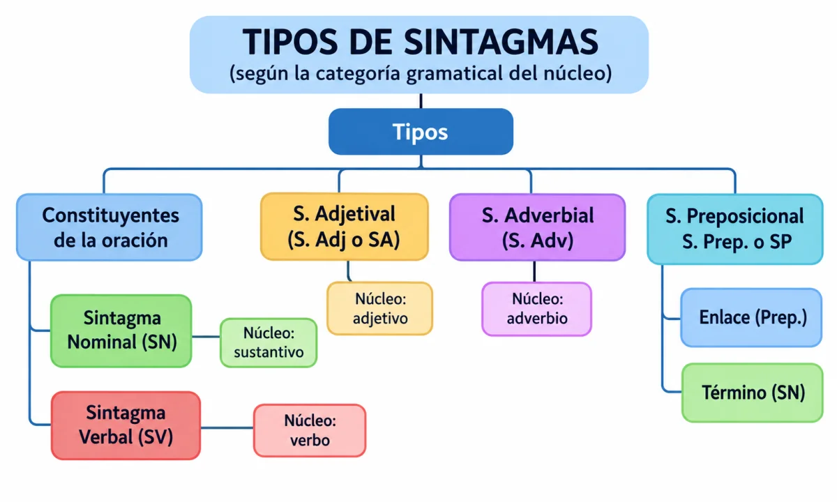 Cuáles son los tipos de sintagmas: explicación y ejemplos