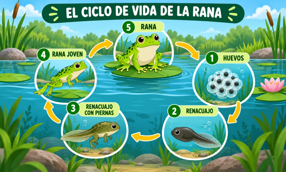Metamorfosis de la rana: paso a paso y cambios principales